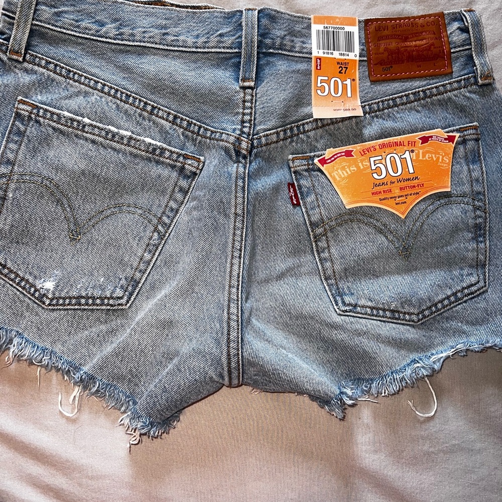 Levi's Blue Denim Jeans - 501 - Picture 4 of 4